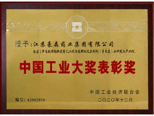 中國工業大獎表彰獎